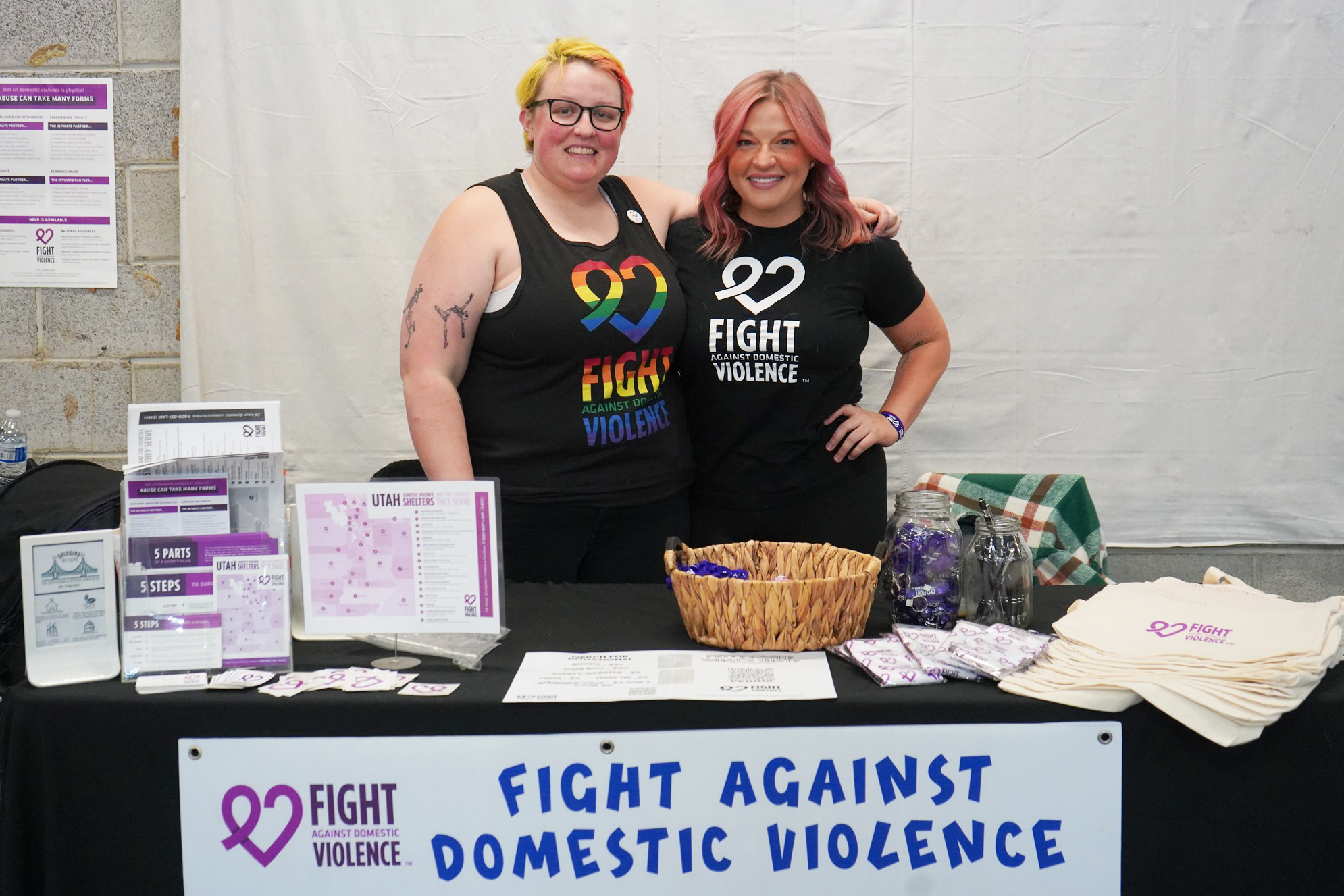 Become a non-profit partner, sponsor, or vendor! Photo: Nonprofit partner, Fight Against Domestic Violence (FADV)